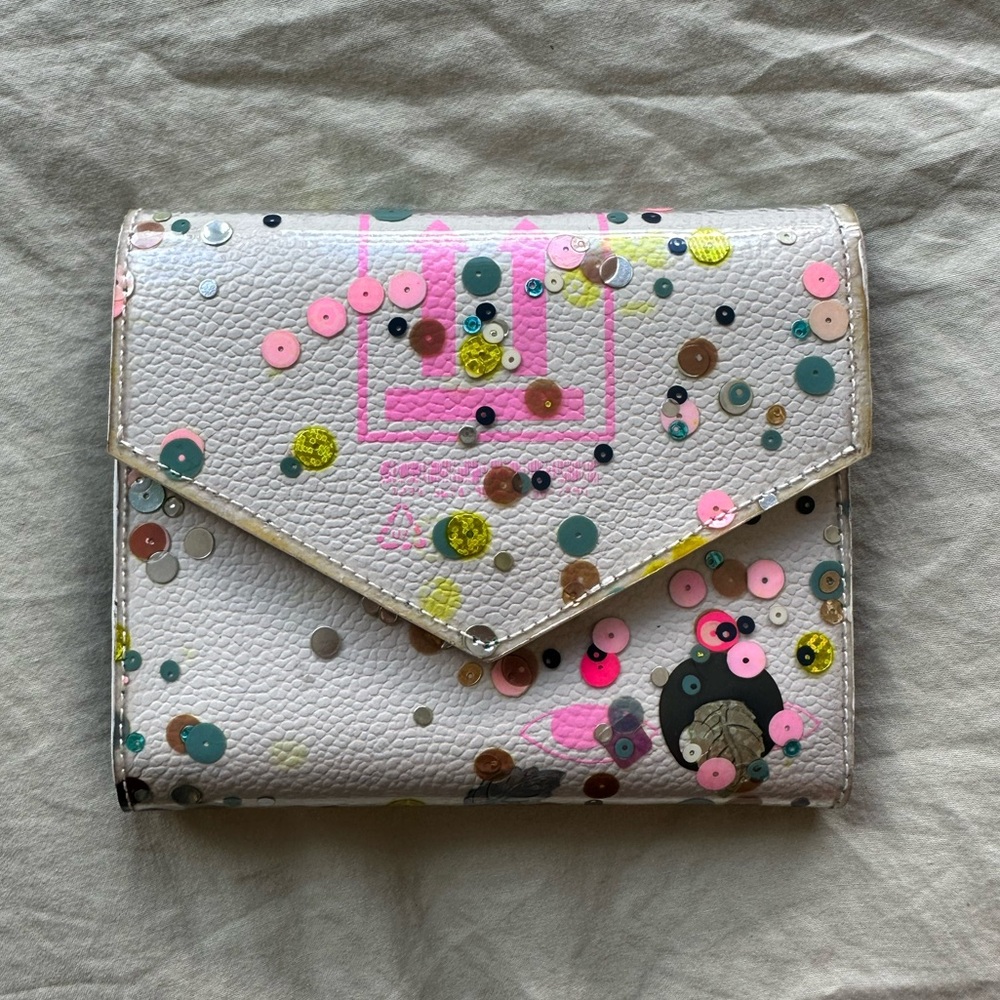 Min & Mon Fiona Vinyl Sequin Confetti Wallet